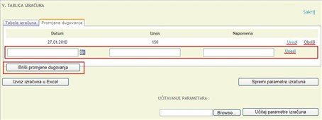 Korisna pomagala - izračun zatezne kamate - promjena dugovanja Korisna pomagala - izračun zatezne kamate - promjena dugovanja